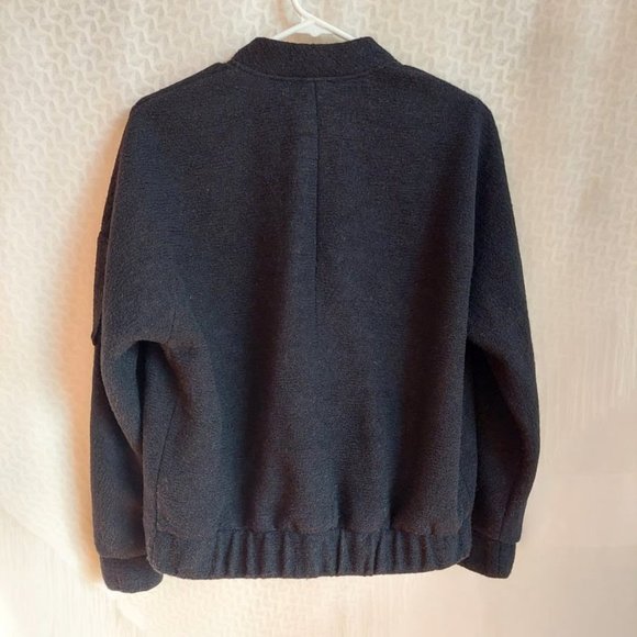 Wool blend bomber jacket in black - Picture 10 of 11